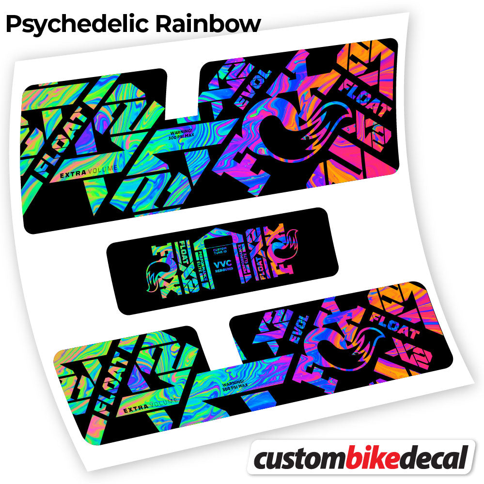 Psychedelic  Rainbow decal for Fox X2 Performance Elite 2021 rear shock – bike sticker vinyl