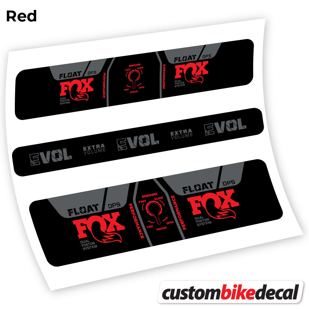Red decal for Fox DPS Performance 2021 rear shock – bike sticker vinyl
