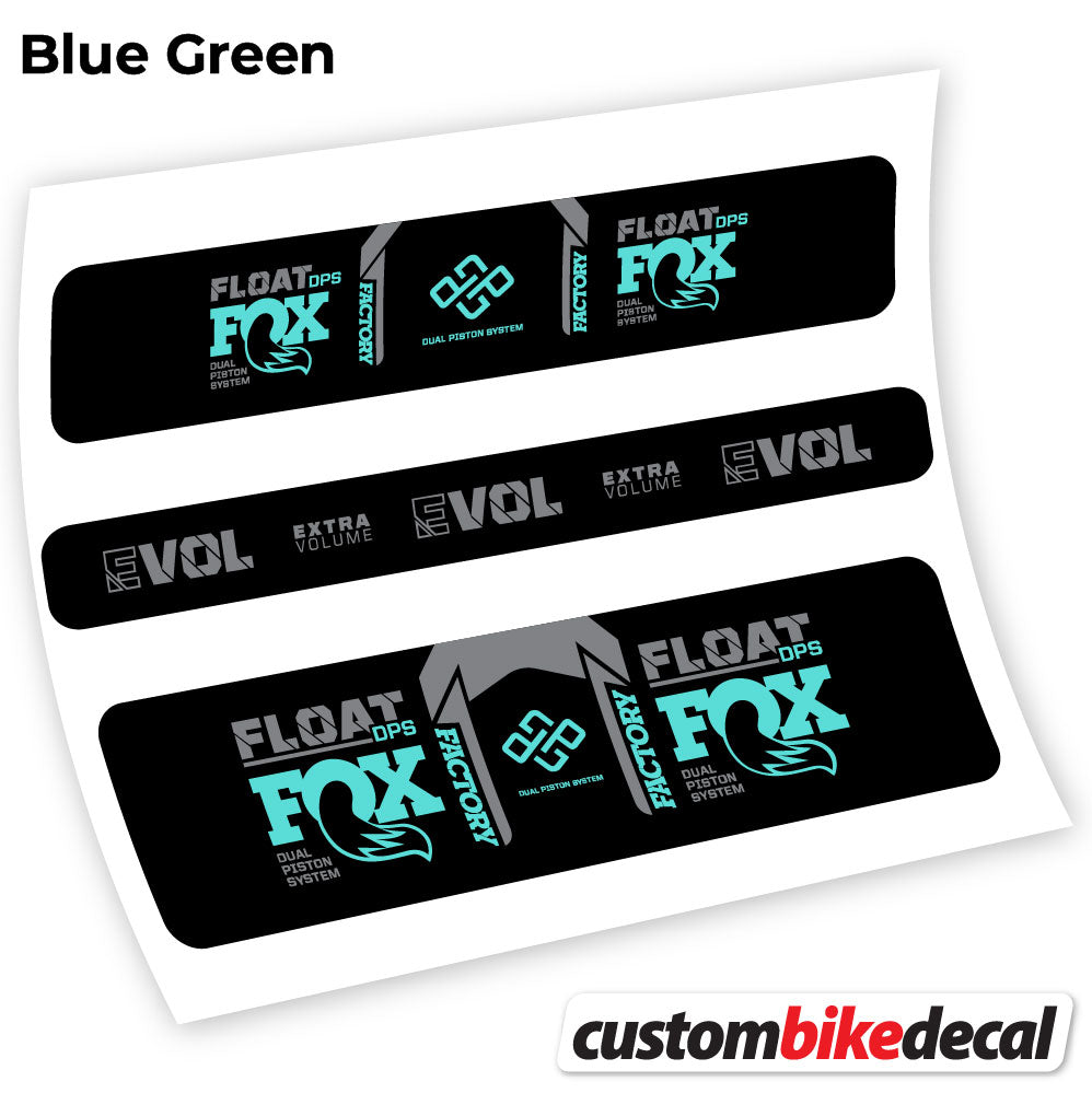 Blue Green decal for Fox DPS Factory 2021 Remote rear shock – bike sticker vinyl