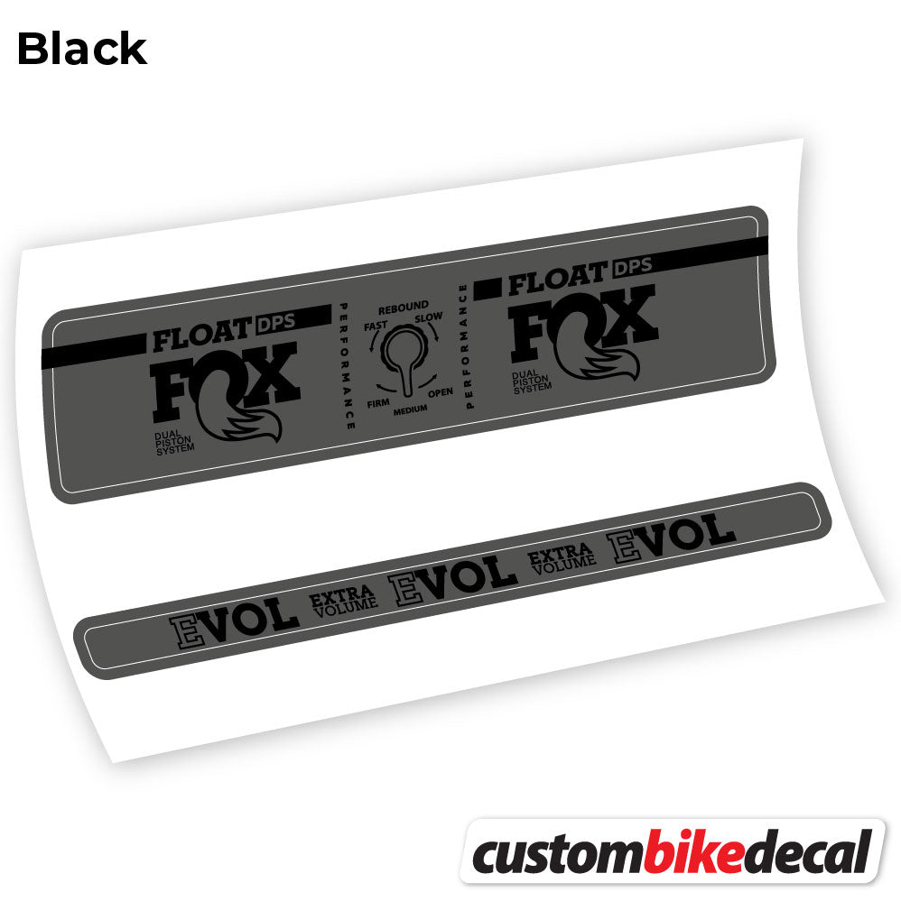 Matte Black+Gloss Black decal for Fox Float DPS Performance rear shock – bike sticker vinyl