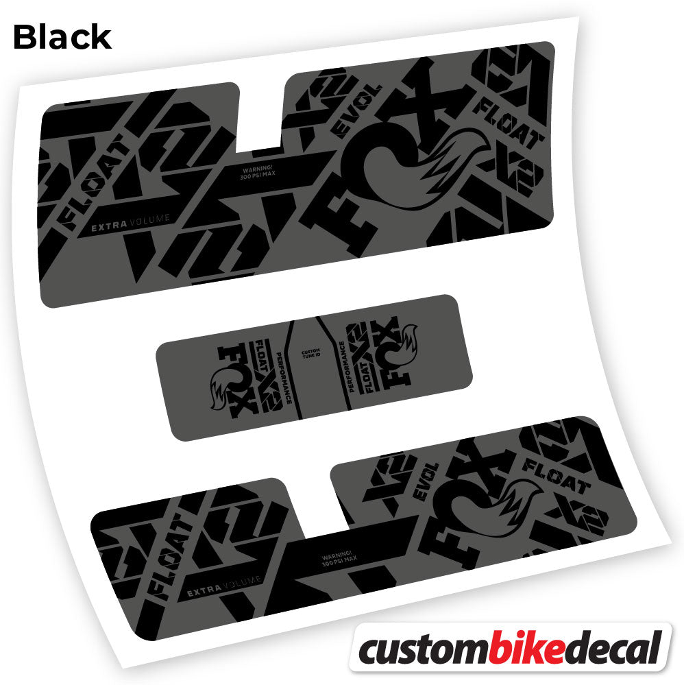 Black decal for Fox X2 Performance 2021 rear shock – bike sticker vinyl