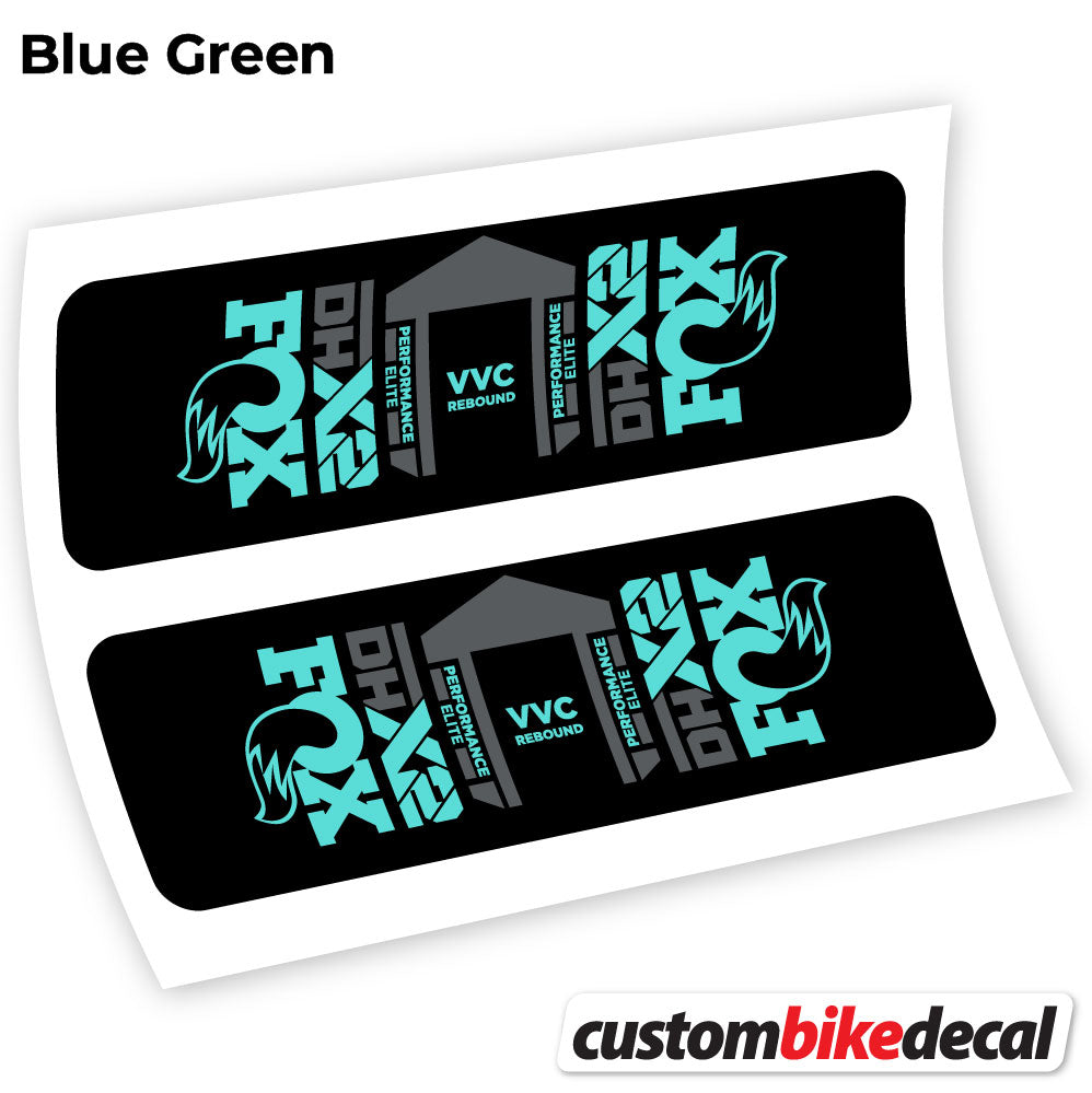Blue Green decal for Fox DHX2 Elite 2021 rear shock – bike sticker vinyl