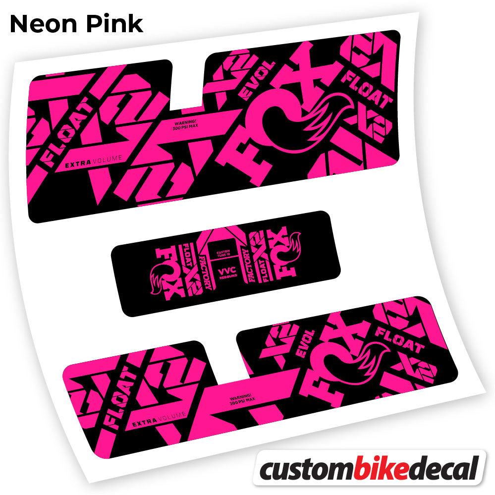 Neon Pink decal for Fox X2 Factory 2021 rear shock – bike sticker vinyl