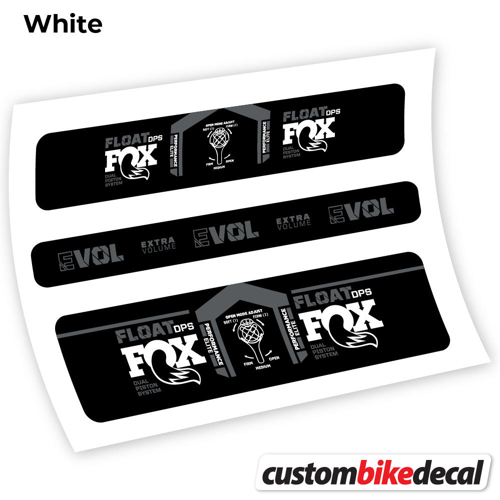 White decal for Fox DPS Elite 2021 rear shock – bike sticker vinyl