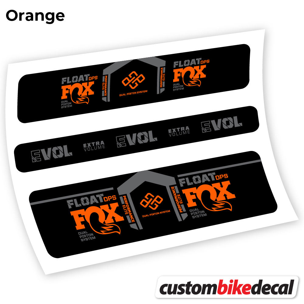 Orange decal for Fox DPS Performance Elite 2021 Remote rear shock – bike sticker vinyl
