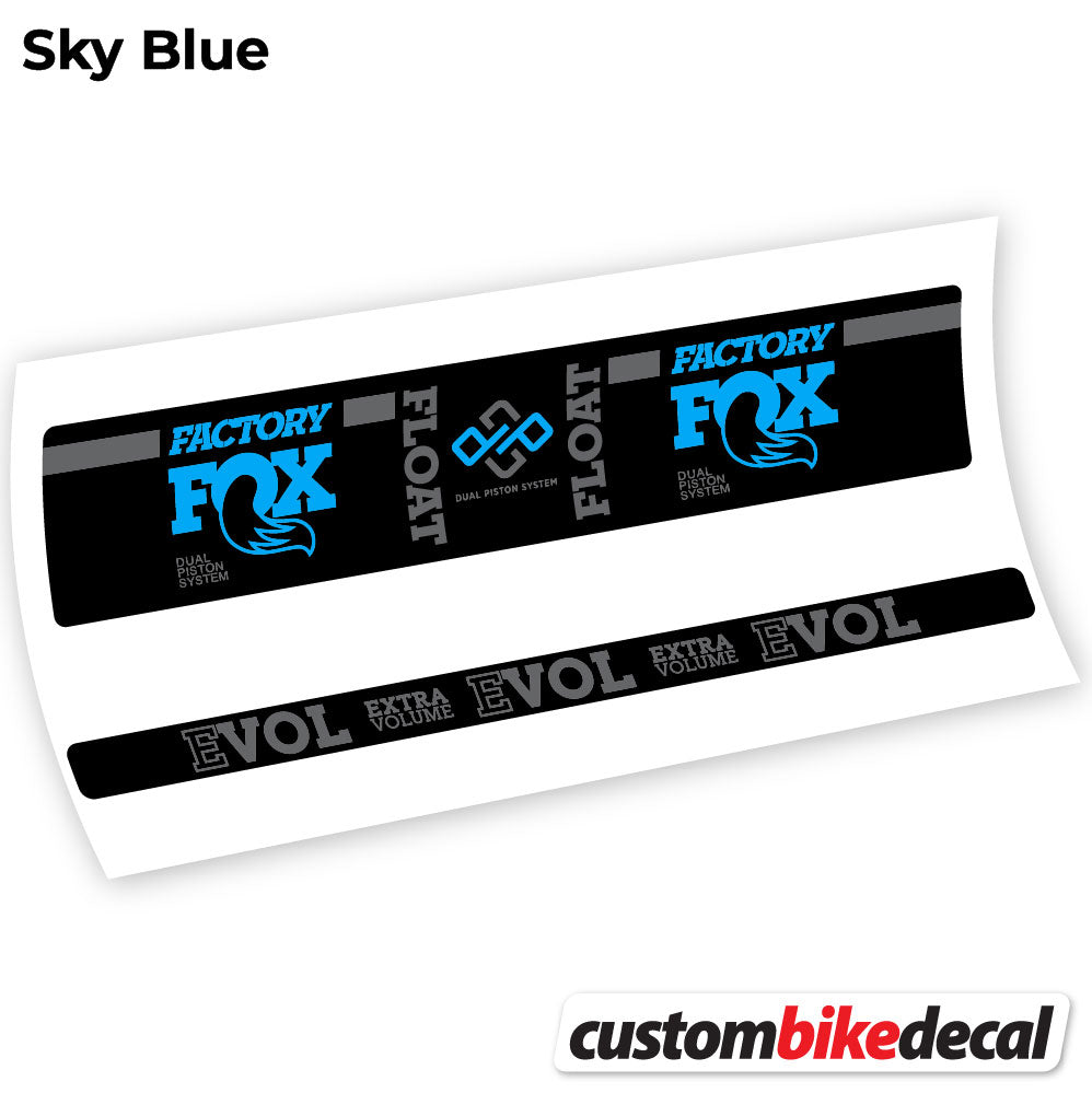 Sky Blue decal for Fox Float Factory Float rear shock – bike sticker vinyl