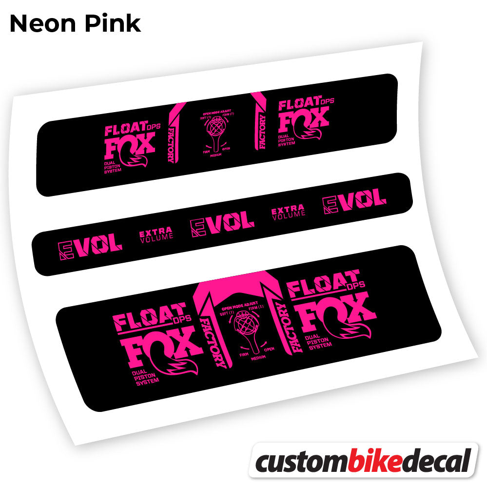 Neon Pink decal for Fox DPS Factory 2021 rear shock – bike sticker vinyl