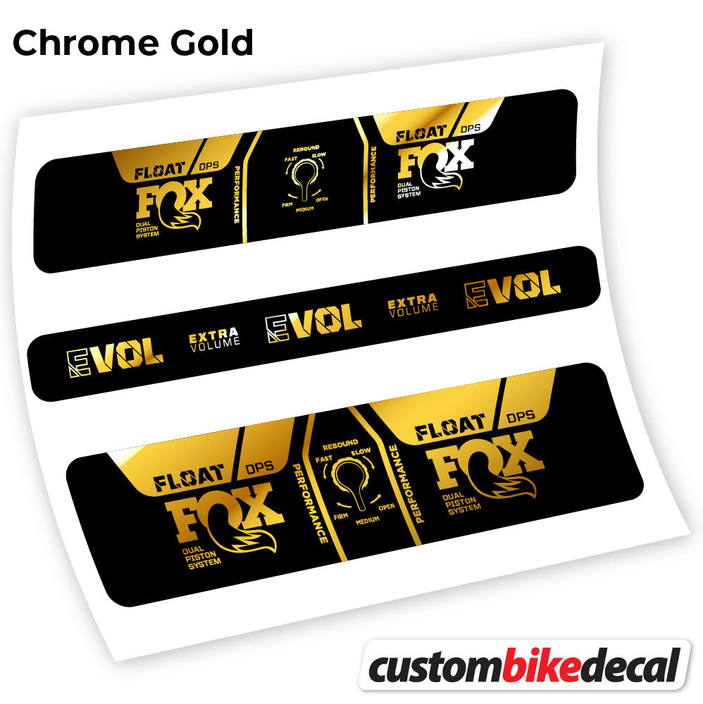 Chrome Gold decal for Fox DPS Performance 2021 rear shock – bike sticker vinyl
