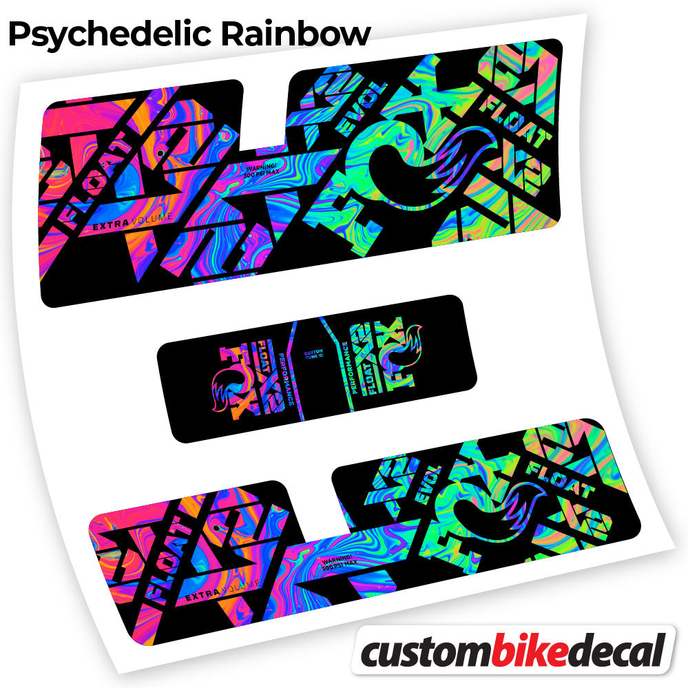 Psychedelic  Rainbow decal for Fox X2 Performance 2021 rear shock – bike sticker vinyl