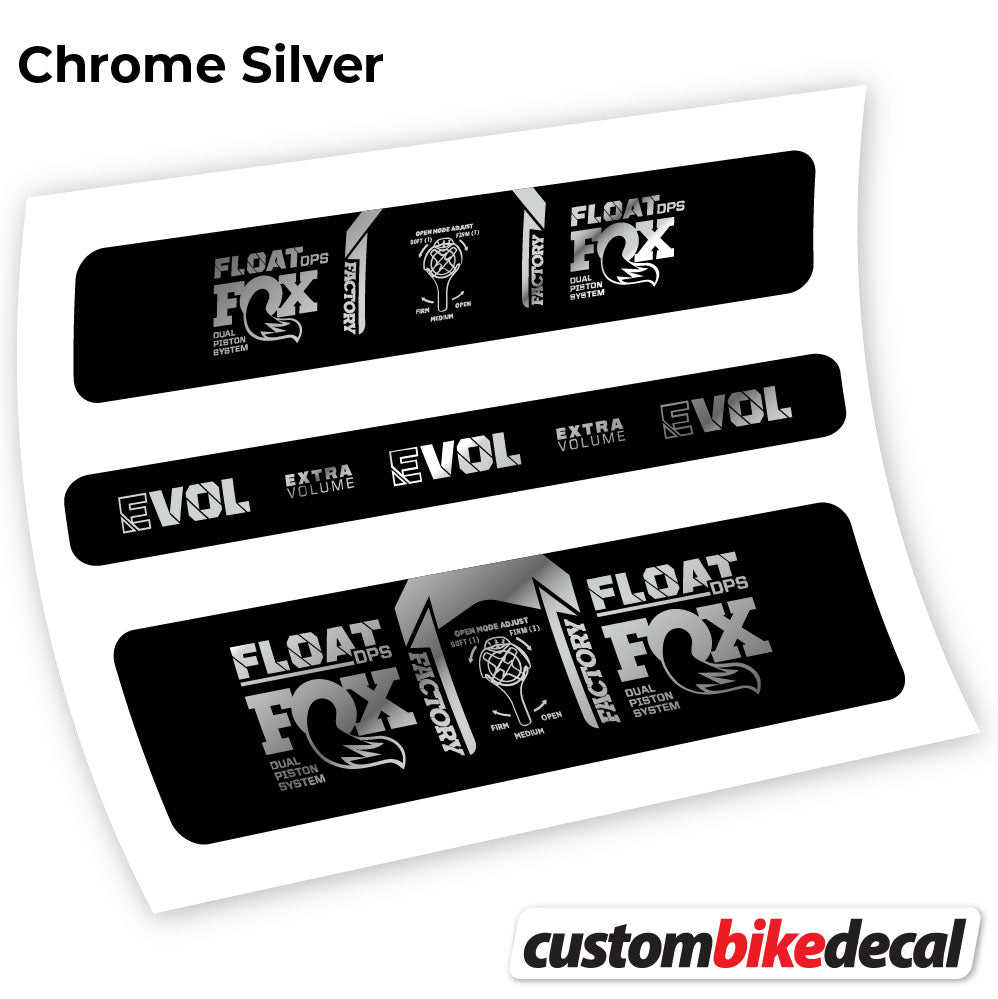 Chrome Silver decal for Fox DPS Factory 2021 rear shock – bike sticker vinyl