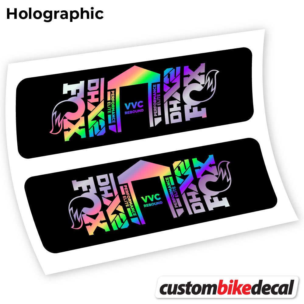 Hollographic decal for Fox DHX2 Elite 2021 rear shock – bike sticker vinyl