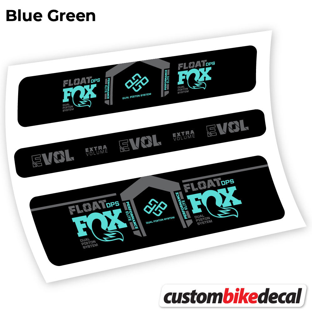Blue Green decal for Fox DPS Performance Elite 2021 Remote rear shock – bike sticker vinyl