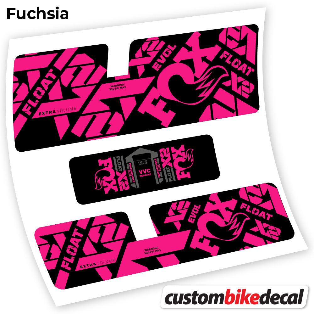 Fuchsia decal for Fox X2 Performance Elite 2021 rear shock – bike sticker vinyl