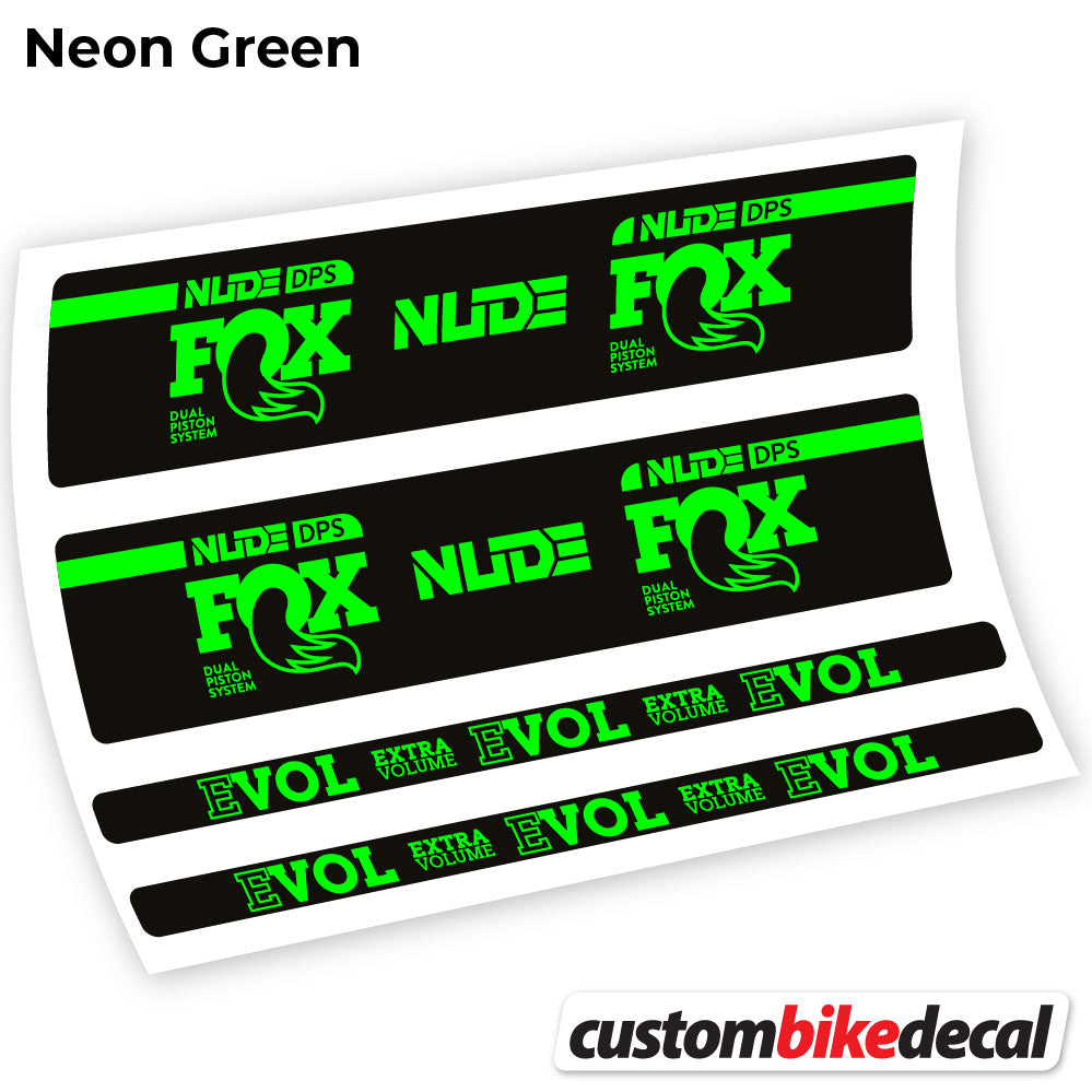 Neon Green decal for Fox Nude DPS rear shock – bike sticker vinyl