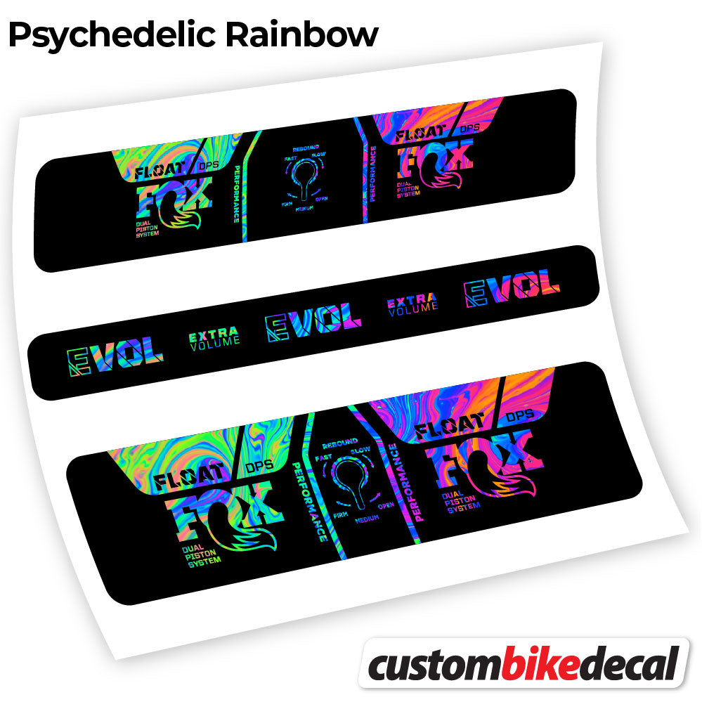 Psychedelic  Rainbow decal for Fox DPS Performance 2021 rear shock – bike sticker vinyl