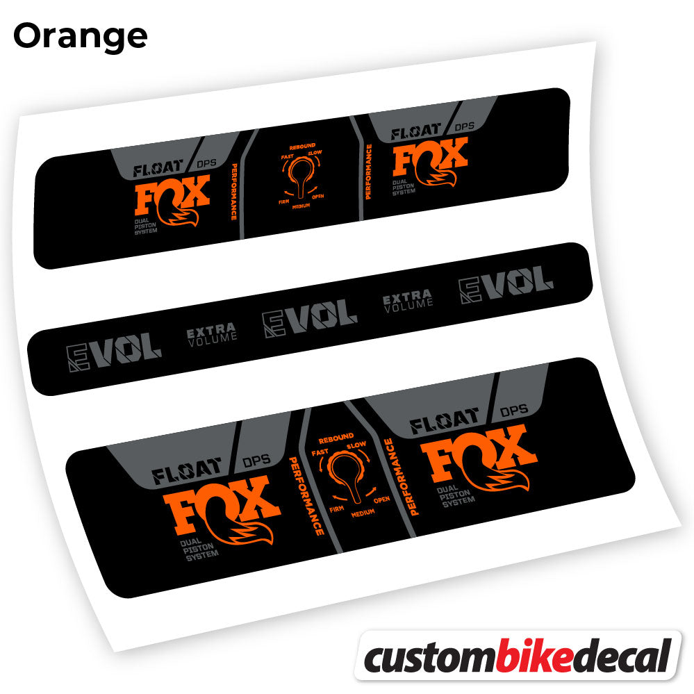 Orange decal for Fox DPS Performance 2021 rear shock – bike sticker vinyl