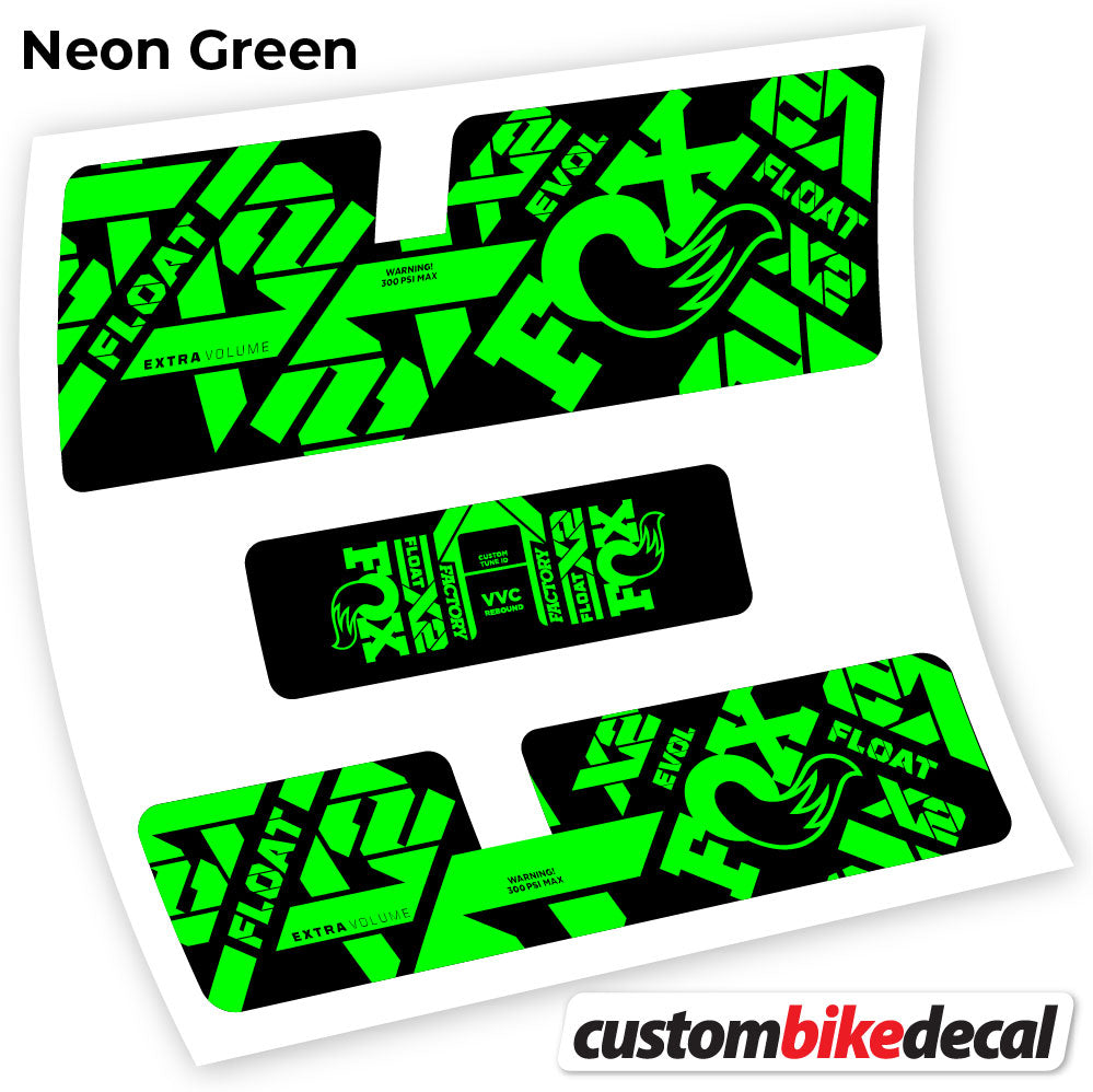 Neon Green decal for Fox X2 Factory 2021 rear shock – bike sticker vinyl