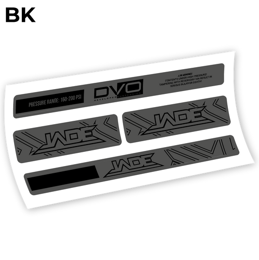 Stickers DVO Jade Coil 2019 compatibles Autocollants amortisseur