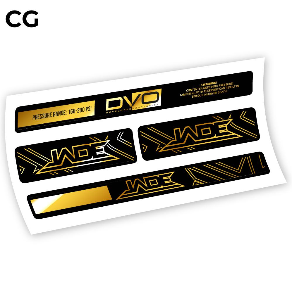 Stickers DVO Jade Coil 2019 compatibles Autocollants amortisseur
