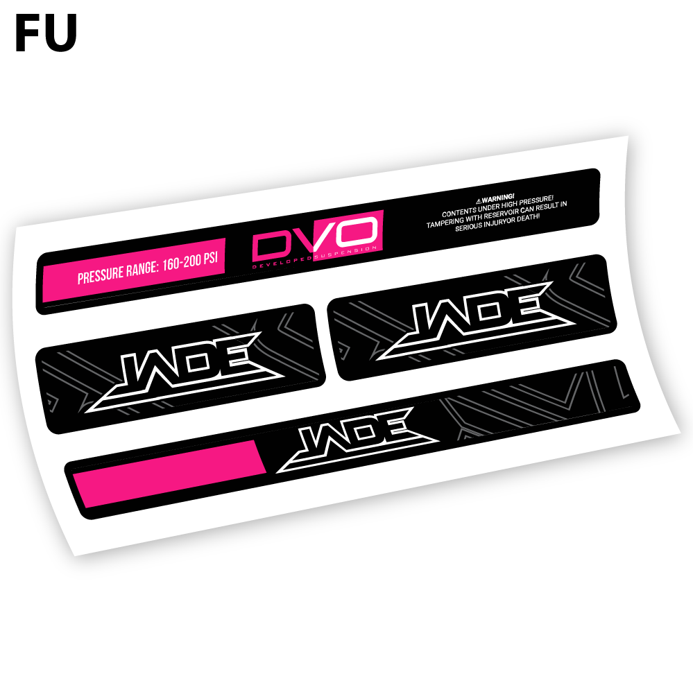 Stickers DVO Jade Coil 2019 compatibles Autocollants amortisseur