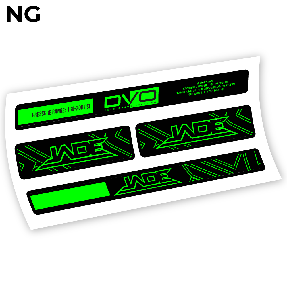 Stickers DVO Jade Coil 2019 compatibles Autocollants amortisseur