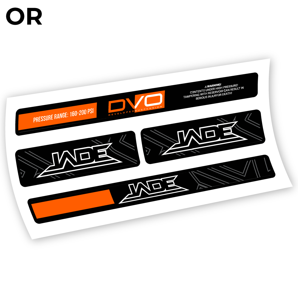 Stickers DVO Jade Coil 2019 compatibles Autocollants amortisseur