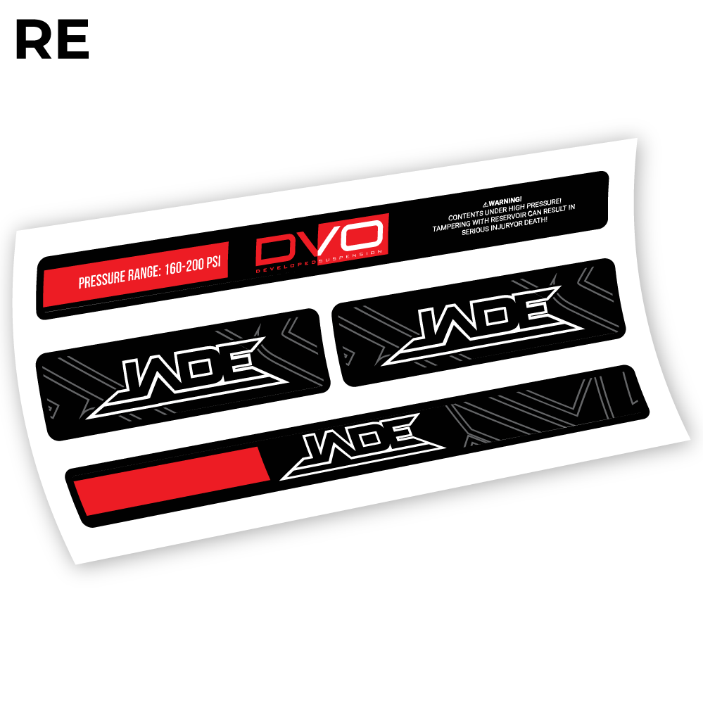 Stickers DVO Jade Coil 2019 compatibles Autocollants amortisseur