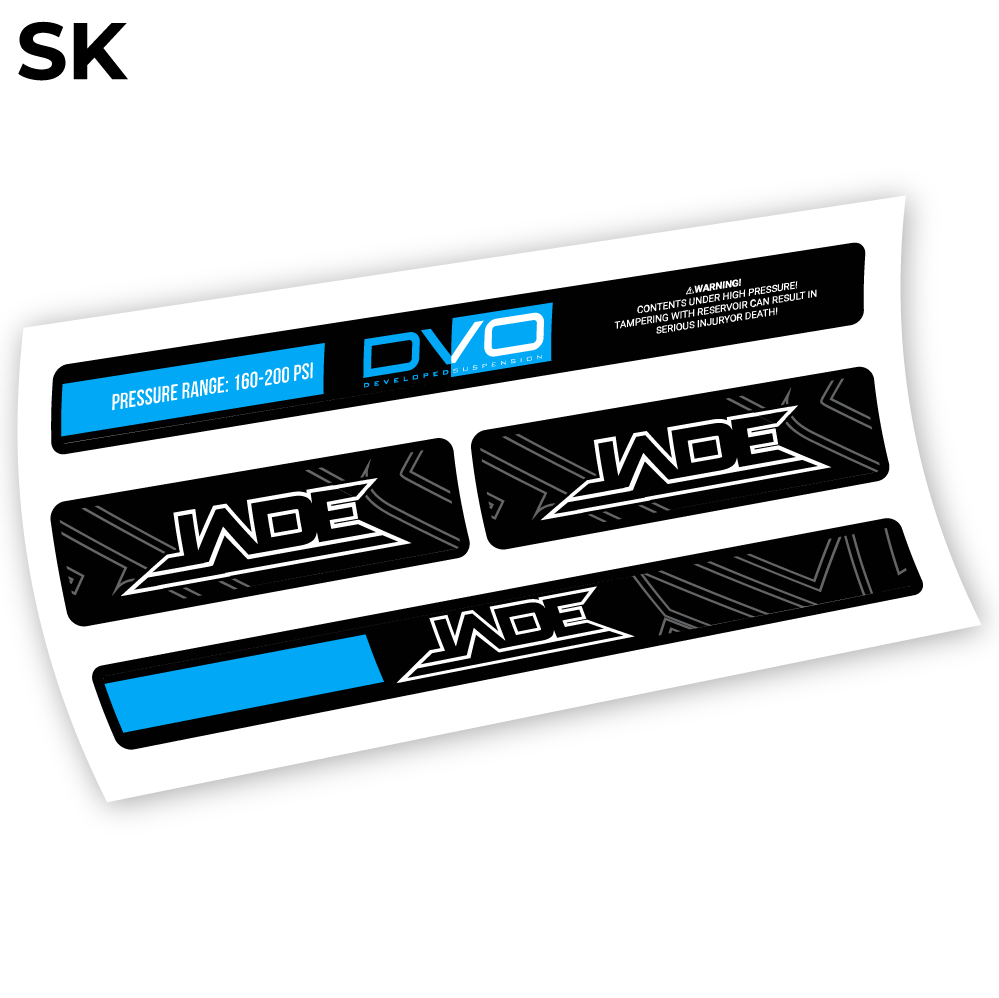Stickers DVO Jade Coil 2019 compatibles Autocollants amortisseur