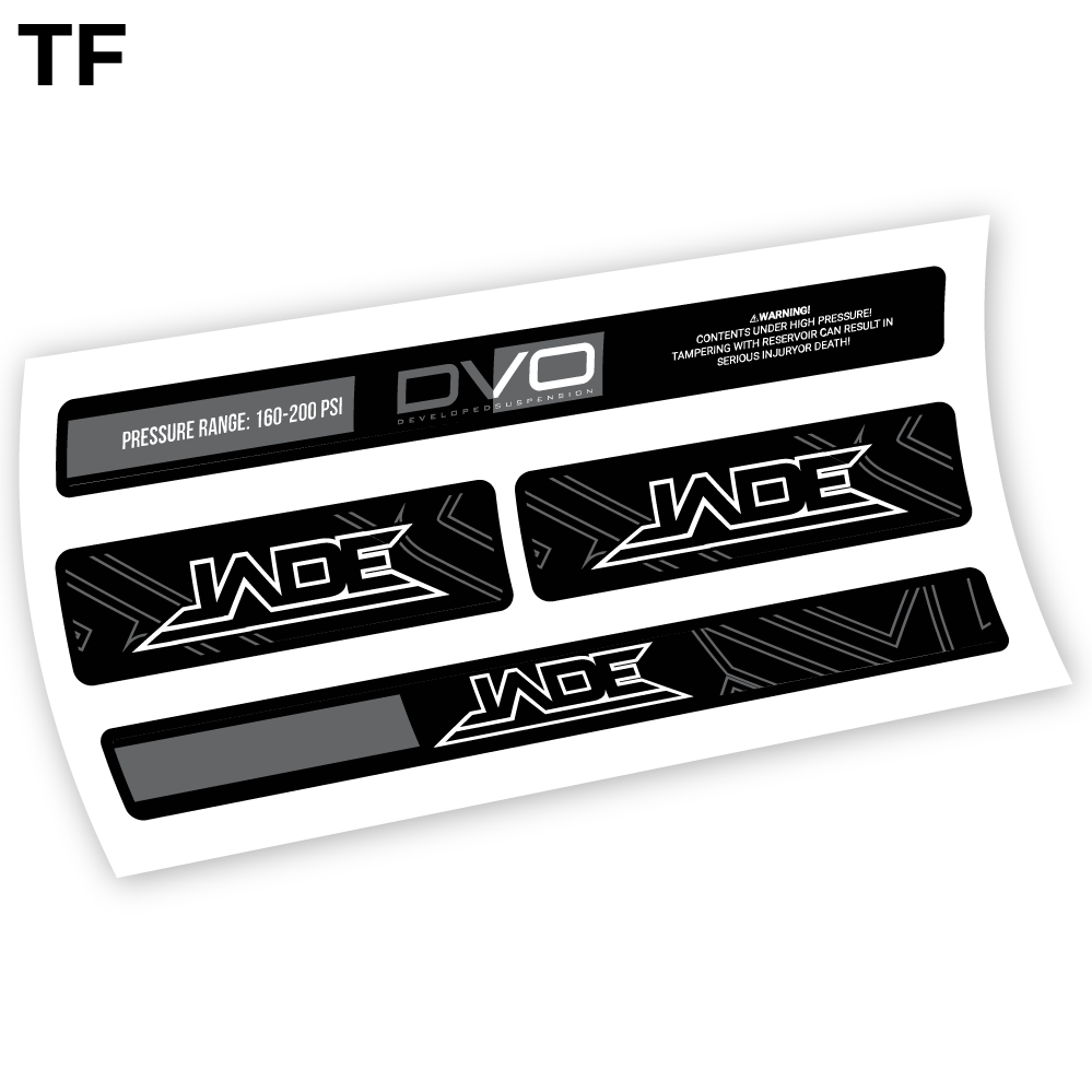 Stickers DVO Jade Coil 2019 compatibles Autocollants amortisseur