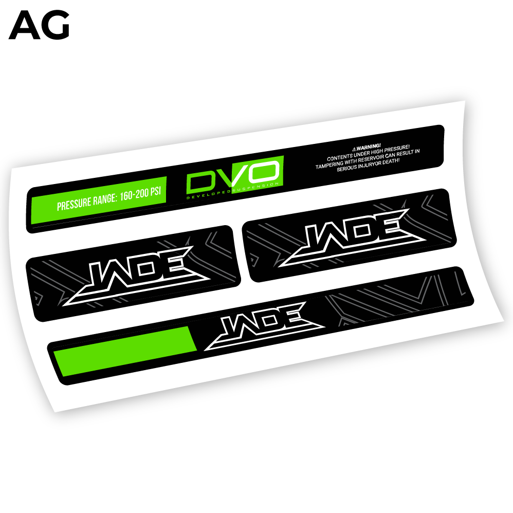 Stickers DVO Jade Coil 2019 compatibles Autocollants amortisseur