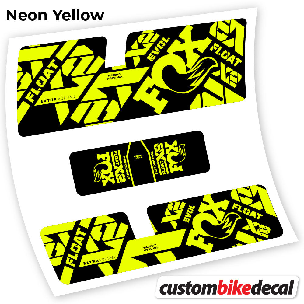 Neon Yellow decal for Fox X2 Performance 2021 rear shock – bike sticker vinyl