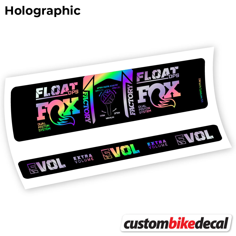 Hollographic decal for Fox DPS Factory 3Pos 2021 rear shock – bike sticker vinyl