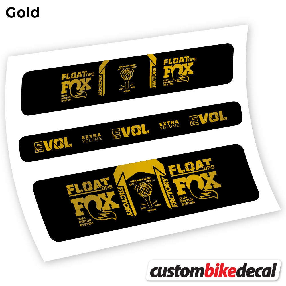 Gold decal for Fox DPS Factory 2021 rear shock – bike sticker vinyl