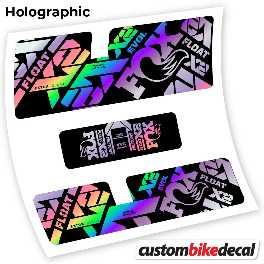 Hollographic decal for Fox X2 Factory 2021 rear shock – bike sticker vinyl