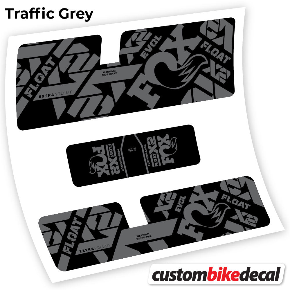 Trac Grey decal for Fox X2 Performance 2021 rear shock – bike sticker vinyl