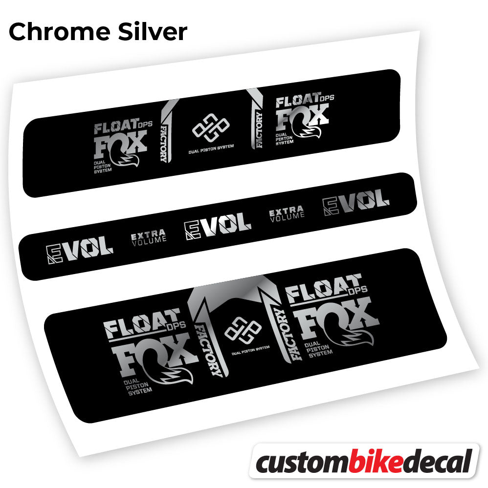 Chrome Silver decal for Fox DPS Factory 2021 Remote rear shock – bike sticker vinyl