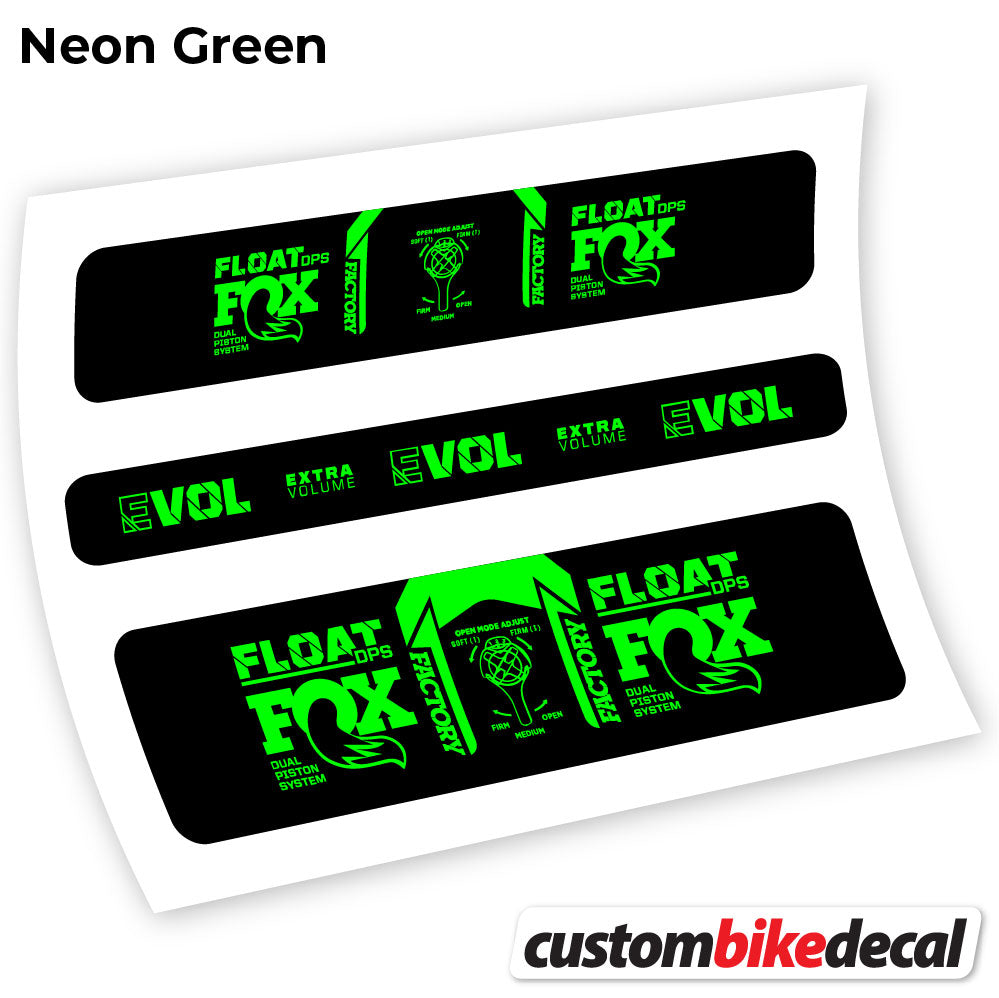 Neon Green decal for Fox DPS Factory 2021 rear shock – bike sticker vinyl