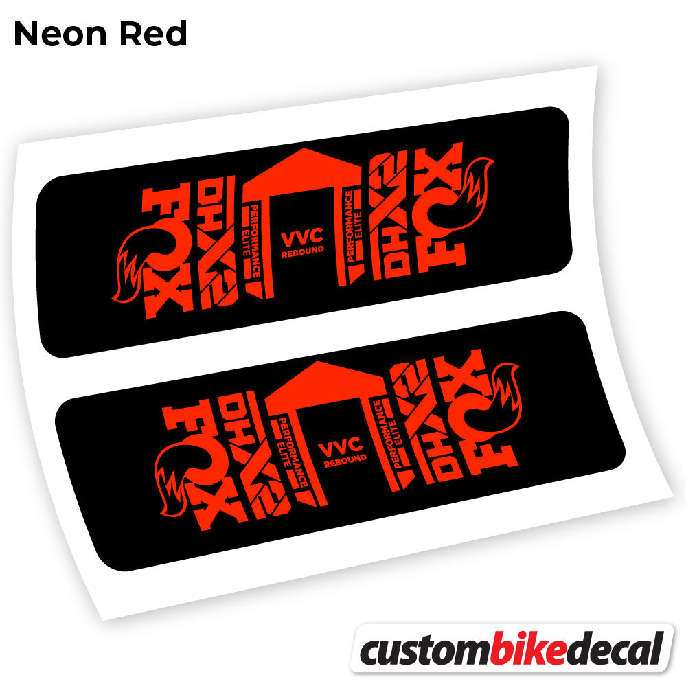 Neon Red decal for Fox DHX2 Elite 2021 rear shock – bike sticker vinyl