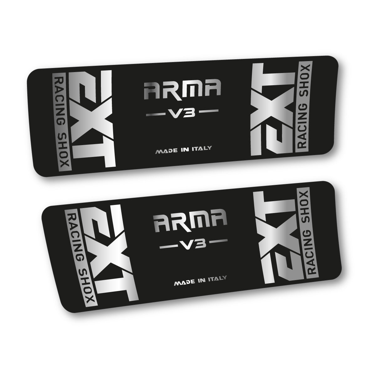 Stickers compatibles EXT Arma V3 2019 pour amortisseur – autocollants vinyle - Argent Chromé