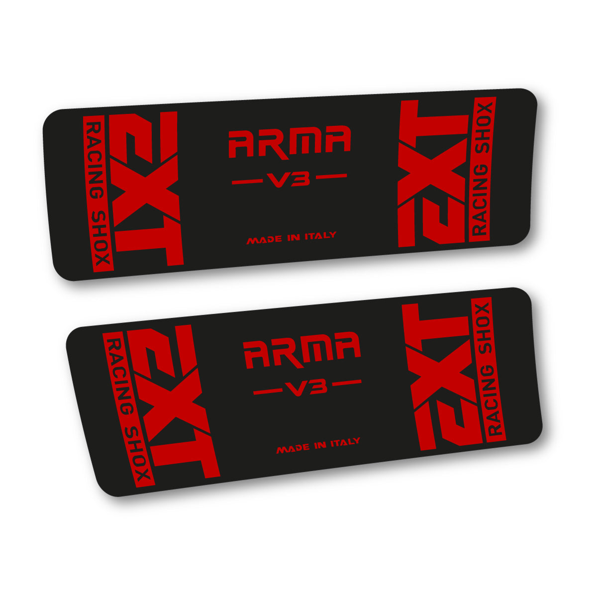 Stickers compatibles EXT Arma V3 2019 pour amortisseur – autocollants vinyle - Rouge Moyen