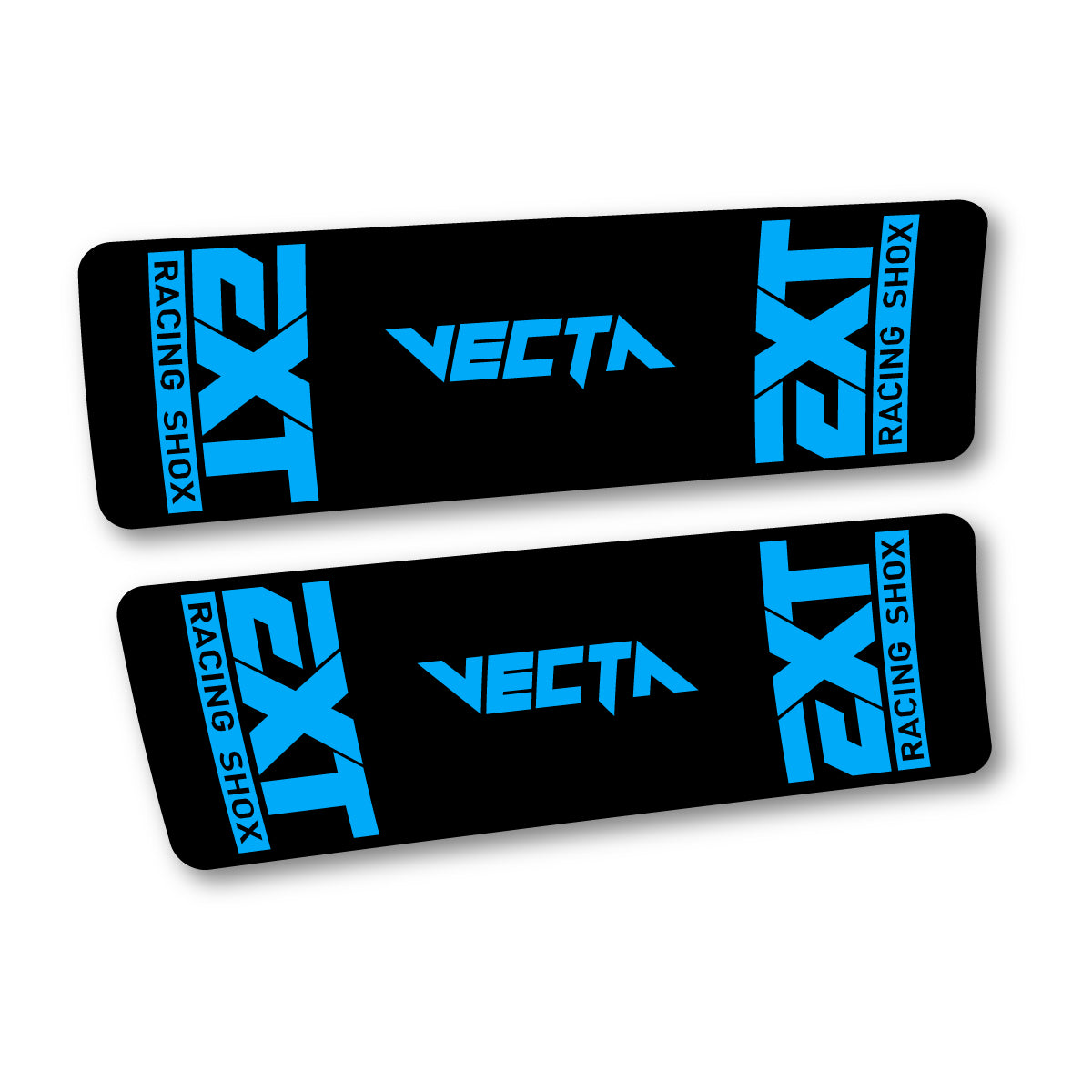 Stickers compatibles EXT Vecta 2024 pour amortisseur – autocollants vinyle - Bleu Ciel