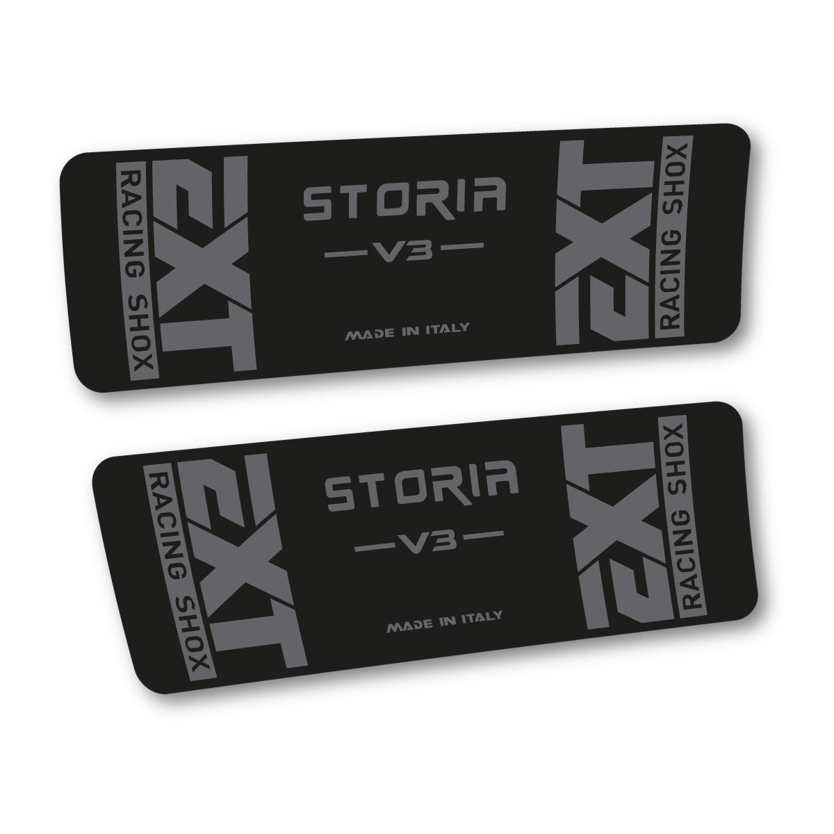 Stickers compatibles EXT Storia V3 2019 pour amortisseur – autocollants vinyle - Gris Mystique