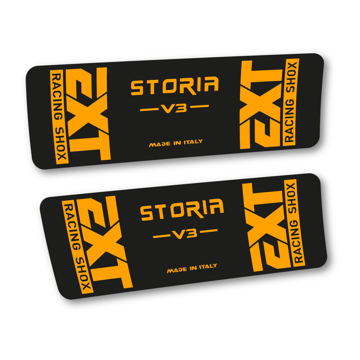 Stickers compatibles EXT Storia V3 2019 pour amortisseur – autocollants vinyle - Jaune Orangé