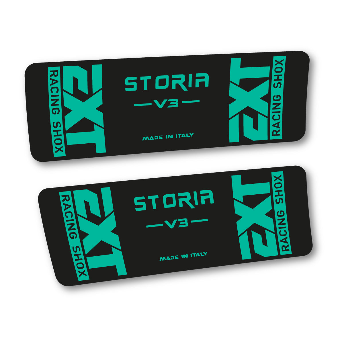 Stickers compatibles EXT Storia V3 2019 pour amortisseur – autocollants vinyle - Turquoise Vert