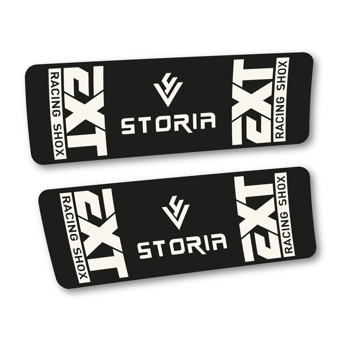 Stickers compatibles EXT Storia V4 2023 pour amortisseur – autocollants vinyle - Blanc Cassé
