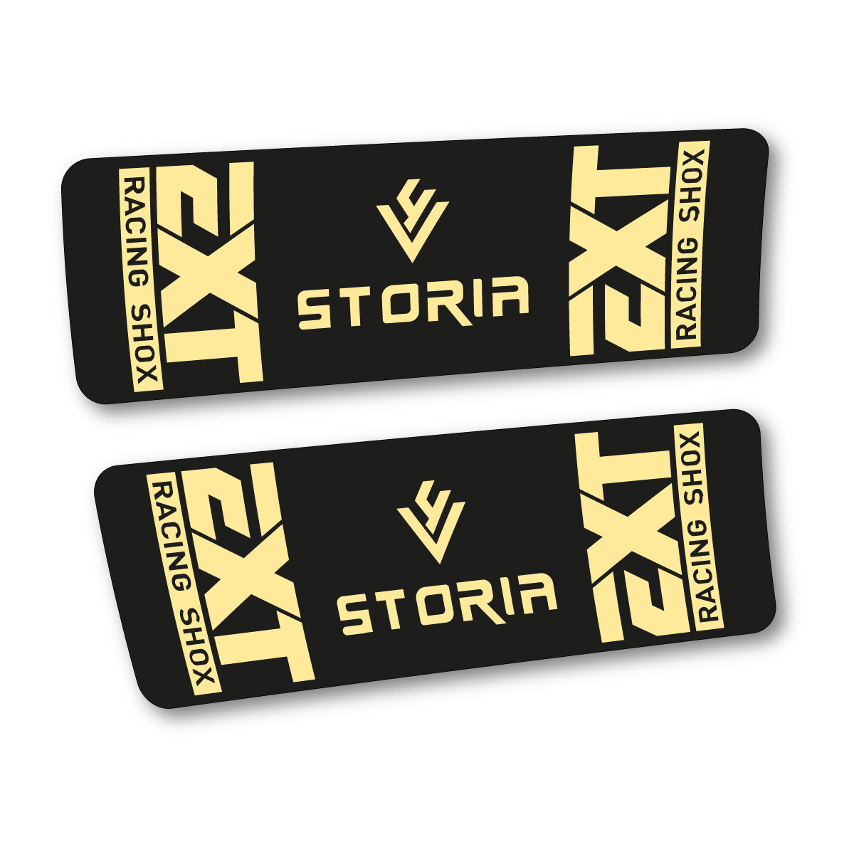 Stickers compatibles EXT Storia V4 2023 pour amortisseur – autocollants vinyle - Crème