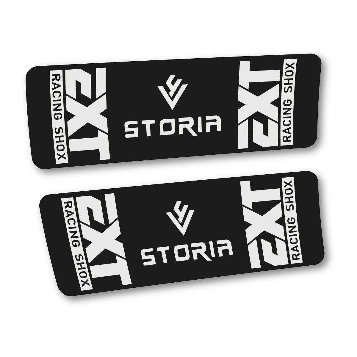 Stickers compatibles EXT Storia V4 2023 pour amortisseur – autocollants vinyle - Gris Perle