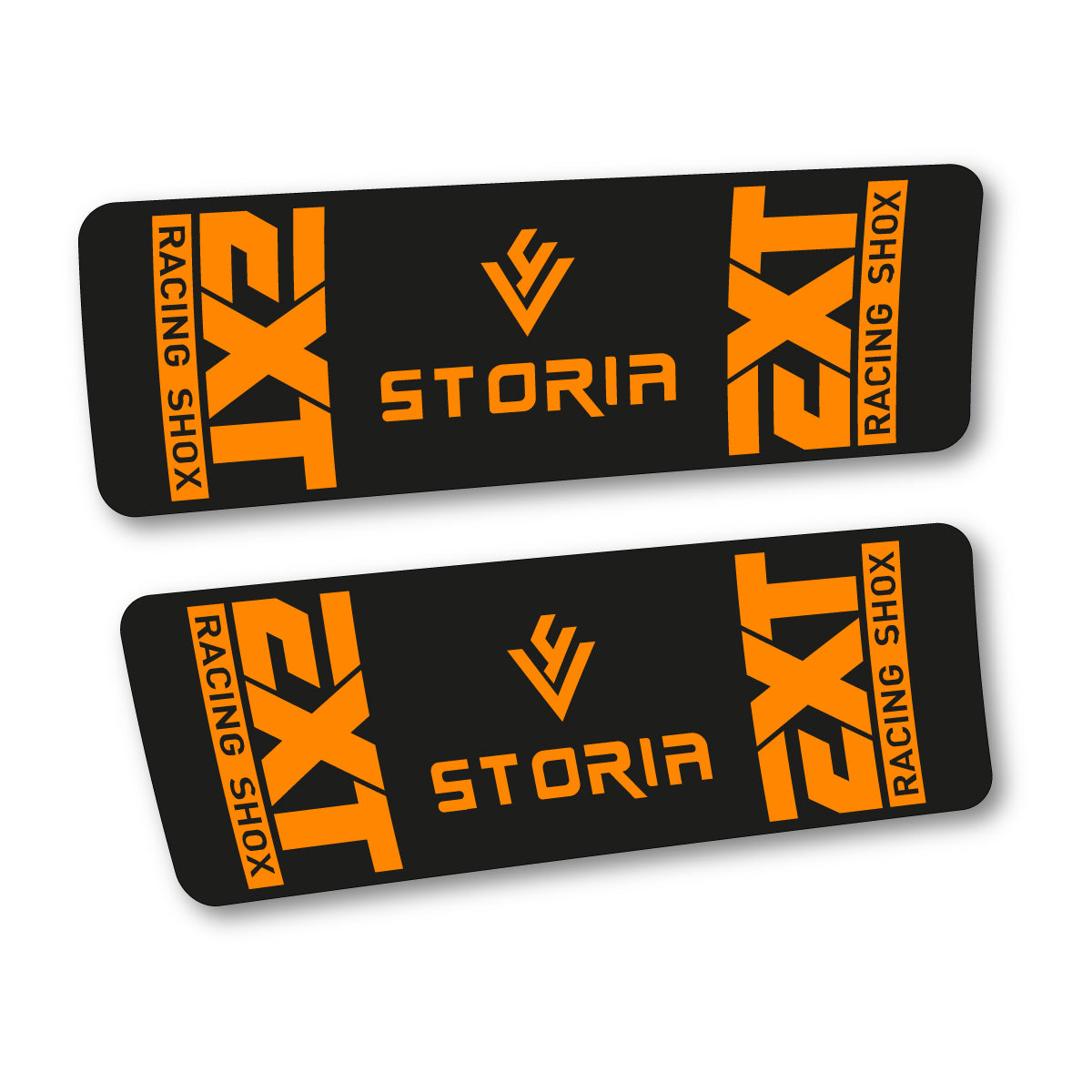 Stickers compatibles EXT Storia V4 2023 pour amortisseur – autocollants vinyle - Jaune Safran