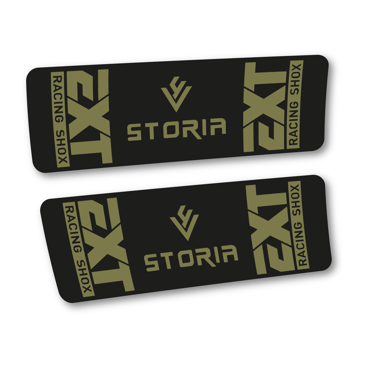 Stickers compatibles EXT Storia V4 2023 pour amortisseur – autocollants vinyle - Kaki