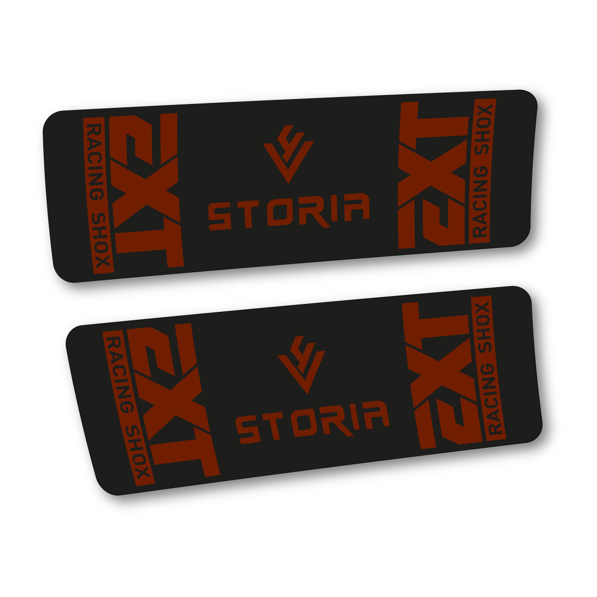 Stickers compatibles EXT Storia V4 2023 pour amortisseur – autocollants vinyle - Marron